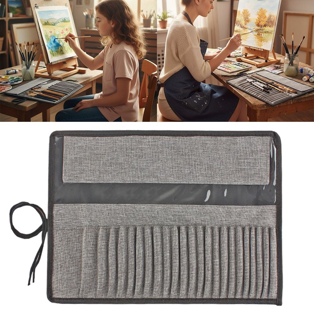 Multi-functional Canvas Painti - Pen Pouch Roll ulasan dan harga