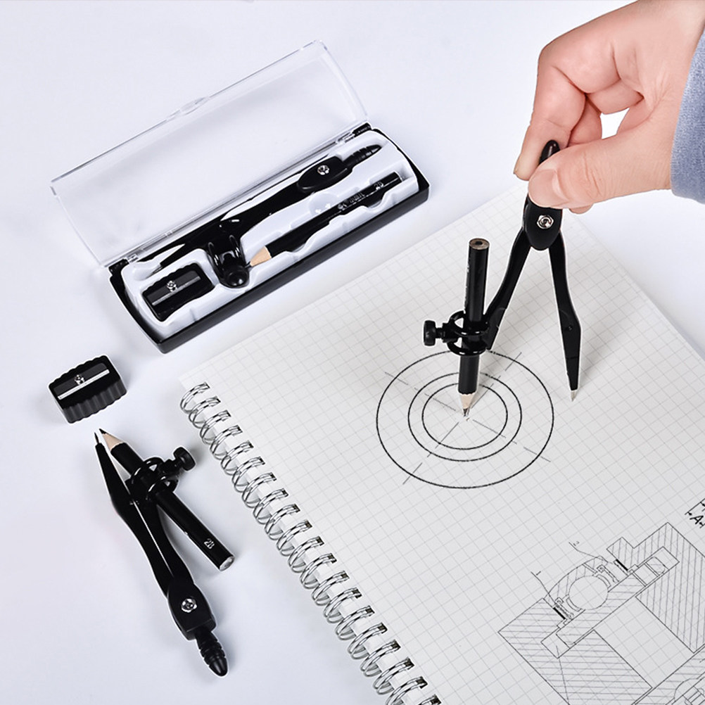 1Set Precision Student Compass - Compass Geometry Set ulasan dan harga