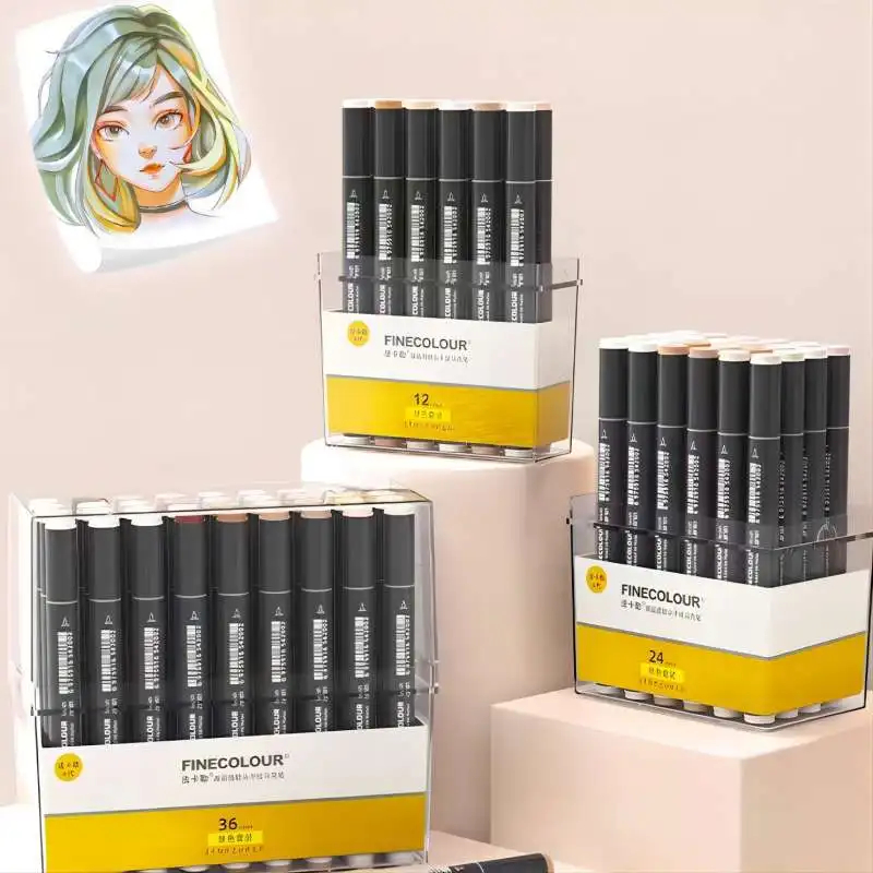 Finecolour EF103 Double-Headed - Copic Marker Sketch ulasan dan harga