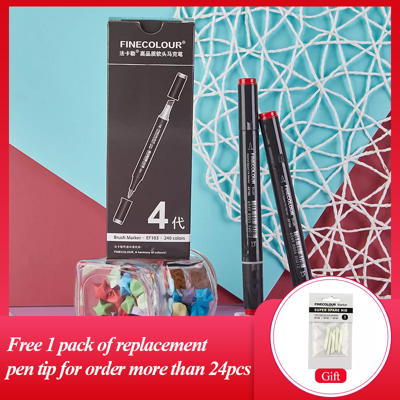 Finecolour EF103 Double-Headed - Copic Marker Sketch ulasan dan harga