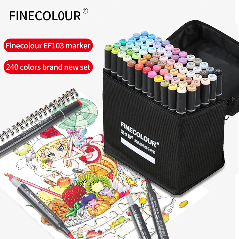 Finecolour EF103 Double-Headed - Copic Marker Sketch ulasan dan harga