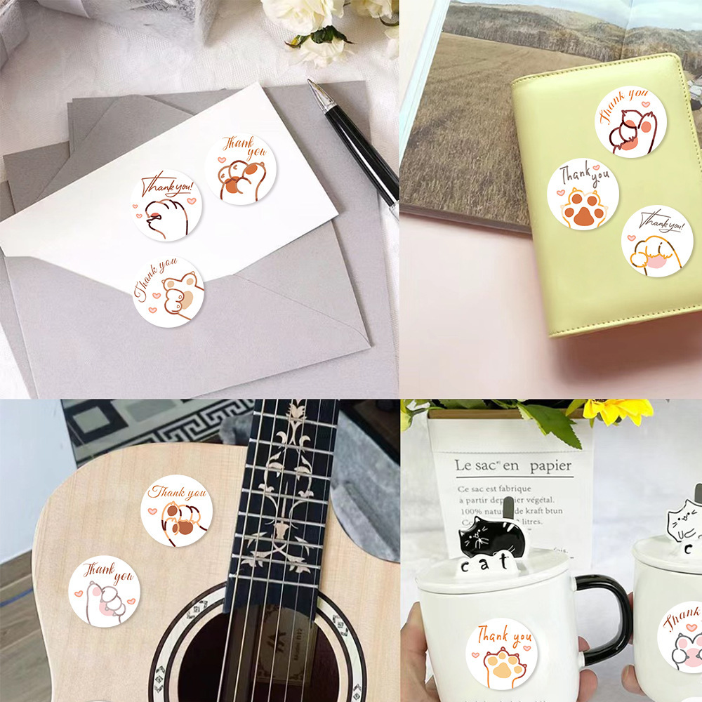 JCAC 500pcs/roll Cute Cartoon  - Sticker Label Roll ulasan dan harga