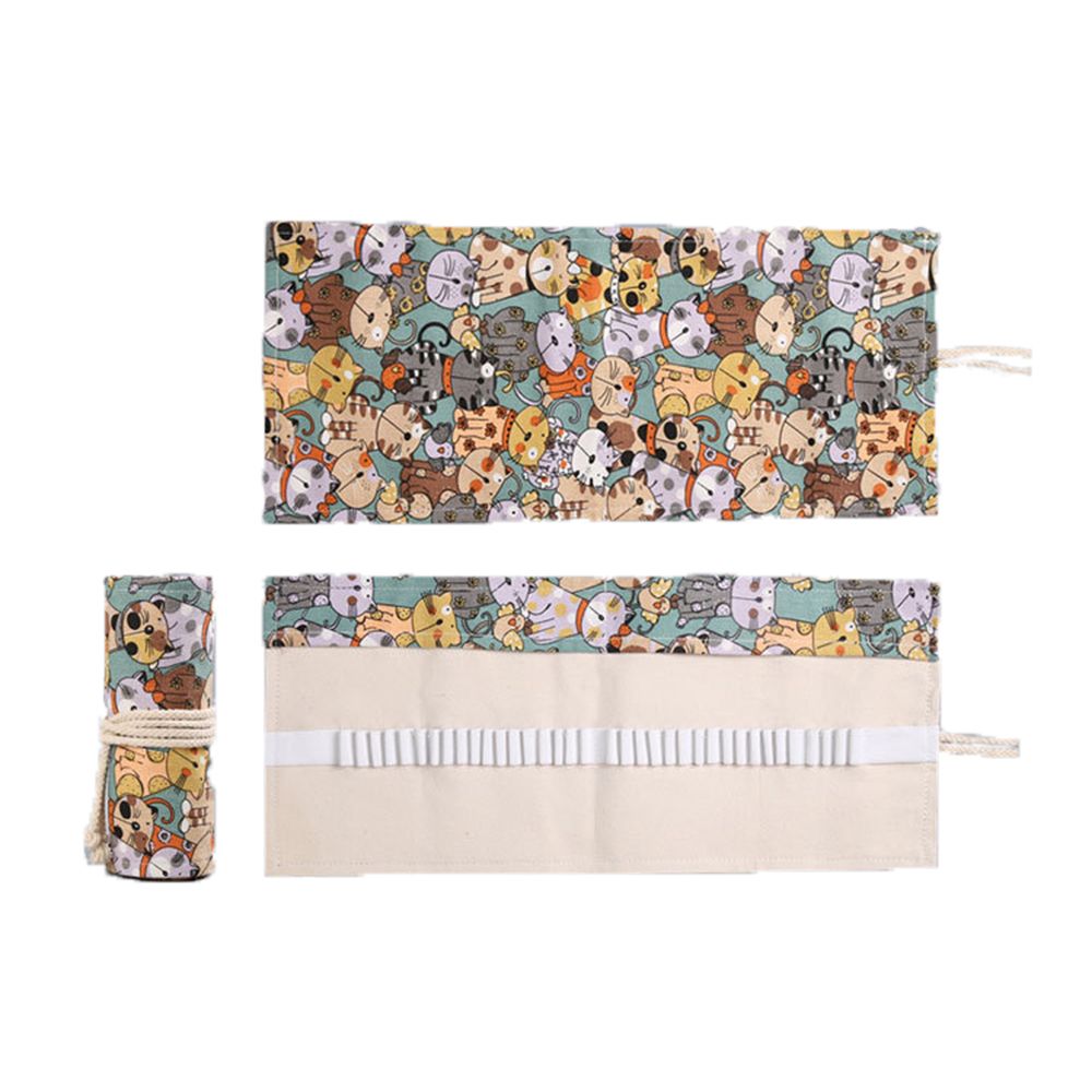 Creative Boys Girls Cute Cat R - Pen Pouch Roll ulasan dan harga